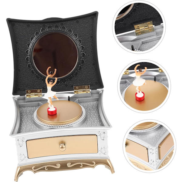 Smykkeæske Dekoration til skrivebord Børns godtepose Fyld Dekorative smykkeæsker Dansende pige Ornament Hjemmeindretning Bryllup Hjerte Dekoration Ring Gave