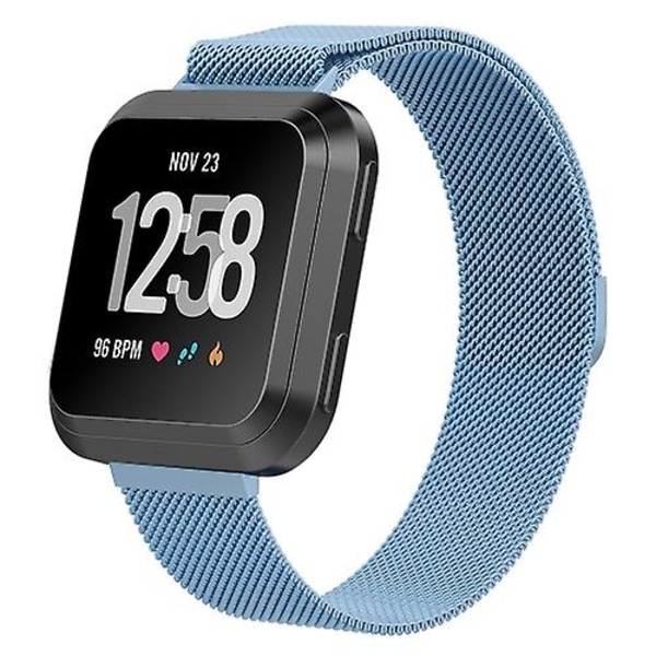 Til Fitbit Versa 2 / Fitbit Versa Lite Milanese Watch Band,, Lille størrelse: 2.3x22.5cm PLF Ice Blue