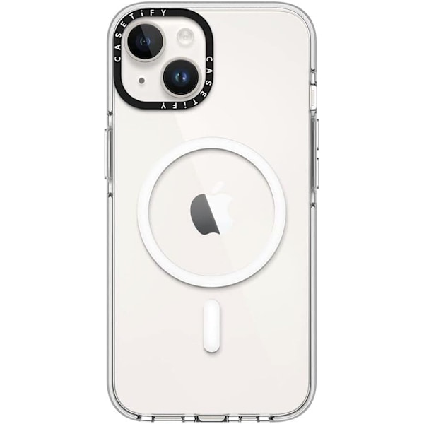 Transparent iPhone 14 Skal [Gulnar Inte / 2 m. 3X Militärklassat Fallskydd/Kompatibelt med Magsafe] - Klar Genomskinlig