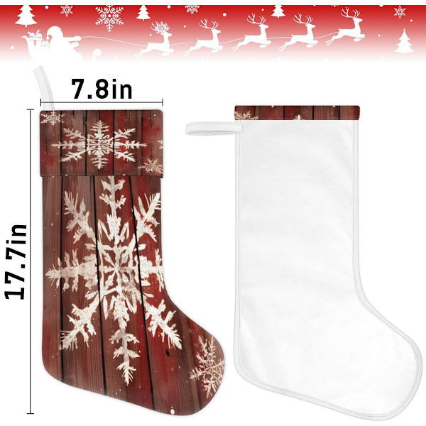 Juleklassiker Design Jule Strømpe Gaveholdere Juleferie Jule Strømper Sokker til Familie Dekoration Hængende Ornament Fest, 45 x 19,8