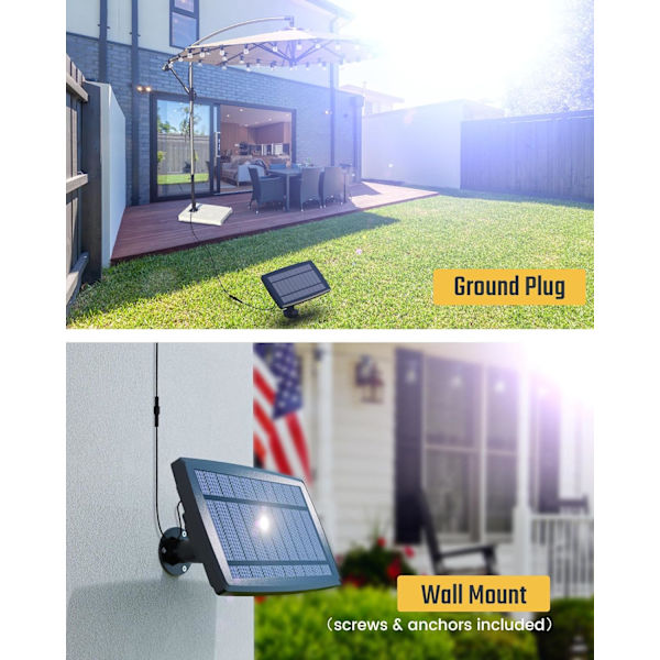 50FT solardrivna utomhus ljusslingor, LED sol ljusslingor för utomhusbruk, kommersiell kvalitet utomhus vattentäta uteplatslampor med USB-port, 18