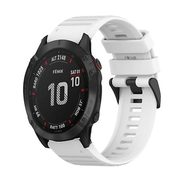 Garmin Fenix ​​6 Pro Gps 22mm vaakasuora rakenne silikonikellon watch irrotustyökalulla KJV White