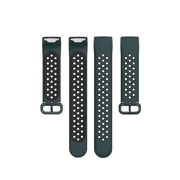 Til Fitbit Charge 4 / Charge 3 Se Watch Button To Farver Silikone Udskiftningsrem Watchband PQU Olive Green Black