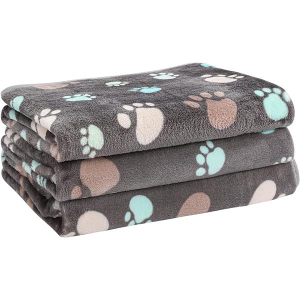 3-pack mjuk och varm flanellfilt för hundar och katter, perfekt som filt för husdjur