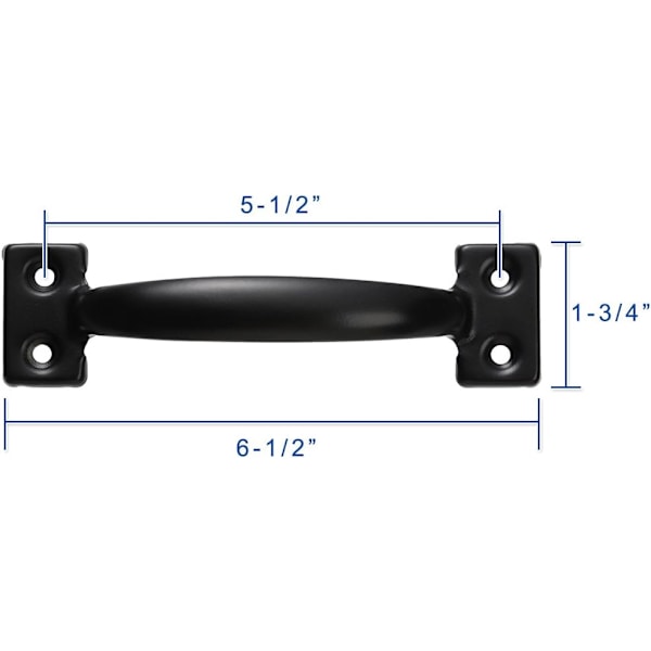 V171 6-1/2\" Drag i svart - 4-pack