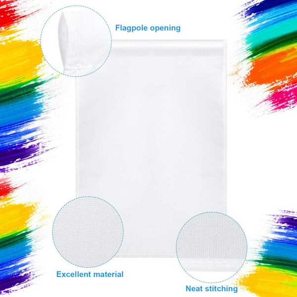 DIY Sublimation Haveflag, 11,8 x 17,7 tommer - pakke med 12