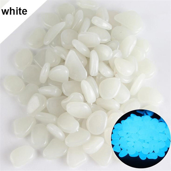 Glow-In-The-Dark Stone 100 st påse Trädgård Hem Pool Glow-In-The-Dark Plaststenar I
