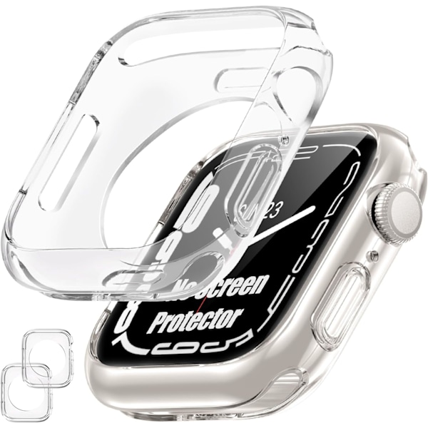 [2-pack] Bumperfodral för Apple Watch Series 10 46mm, Ultratunt Mjukt TPU Stötsäkert Fodral Skydd Bumper för iWatch Tillbehör (Inget Skärmskydd
