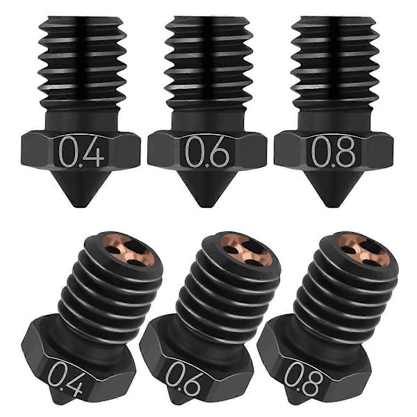 För V6 CHT Munstycke Härdat Stål V6 Högflödes Klon CHT 3D-skrivardelar Munstycken för MK3/Voron2.4 Extruder