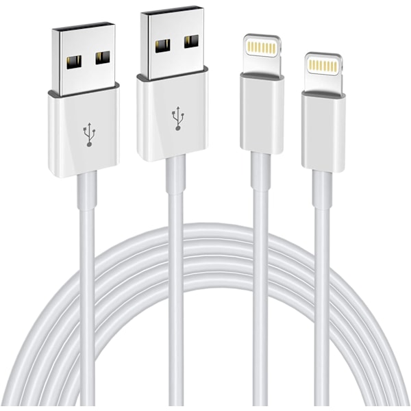 [MFi-sertifisert] iPhone-lader 2-pakning 10FT lang lynkabel rask