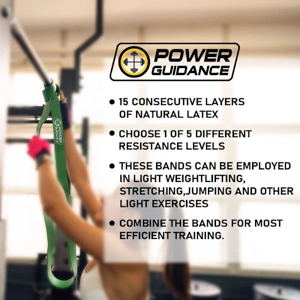 Pull Up Assist - Stretch - Mbility Band - Pwerlifting - af Perfect til Bdy Stretching, Pwerlifting, Resistance Training Sæt af 5 Sæt af 5