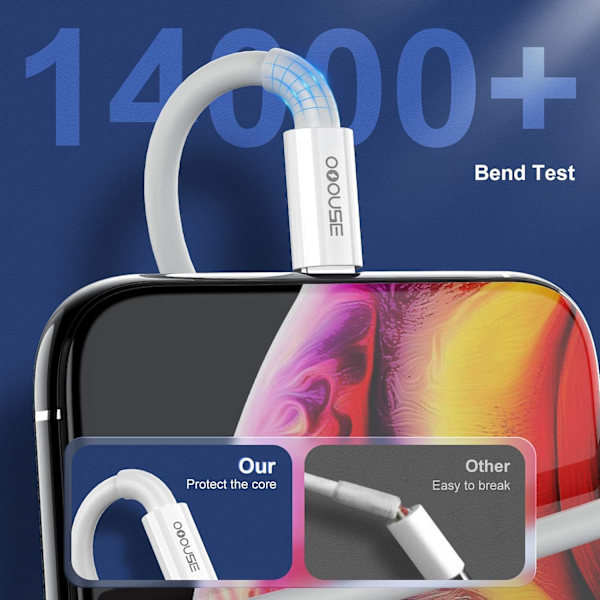 [3-pack] Apple-laddare för Iphone 12 11 Laddarkabel