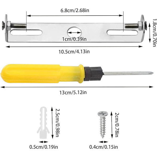 Takbelysningsfäste - 4-pack 105 mm takfästen
