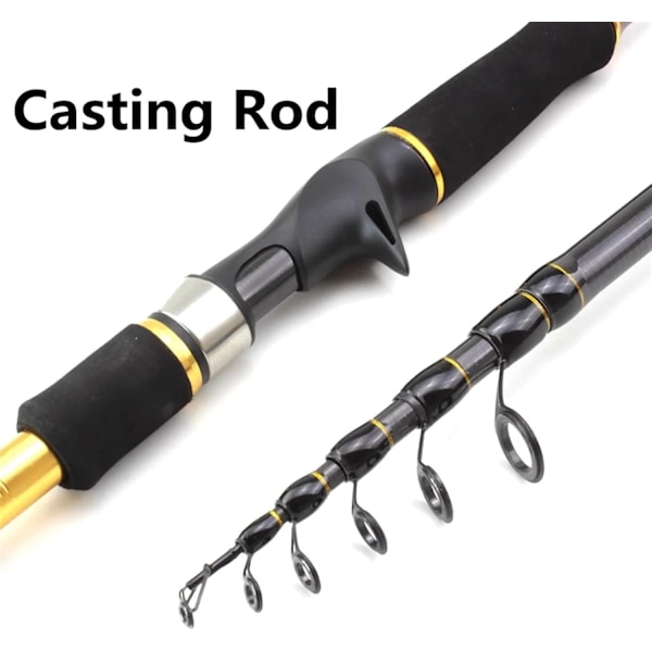 1 st Modell YG025 1,8 m 2,1 m 2,4 m 2,7 m Kolfiberspö M Power Spinnings Casting Spö Bärbar Teleskopisk Fiske Spö Stång Fiske Utrustning Gjutning 2,7 M