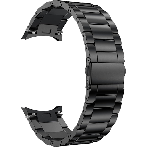 Kompatibel med Galaxy Watch 7/6 Classic 47mm 43mm/5 Pro 45mm Armband, Inga luckor 20mm Rostfritt stål Metall Armband Kompatibel med Galaxy