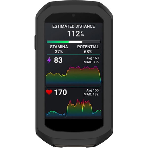 Kompatibel med Garmin Edge 1050 Skyddsfodral Smartwatch Silikon Skyddsfodral Skal Skydd Smartklocka Tillbehör (Svart