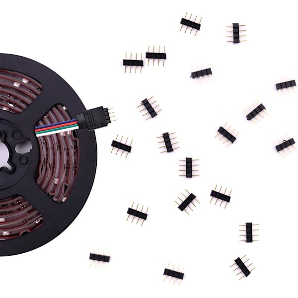Led-ljuskontaktkit - för 5050 RGB 4-stifts LED-remsor