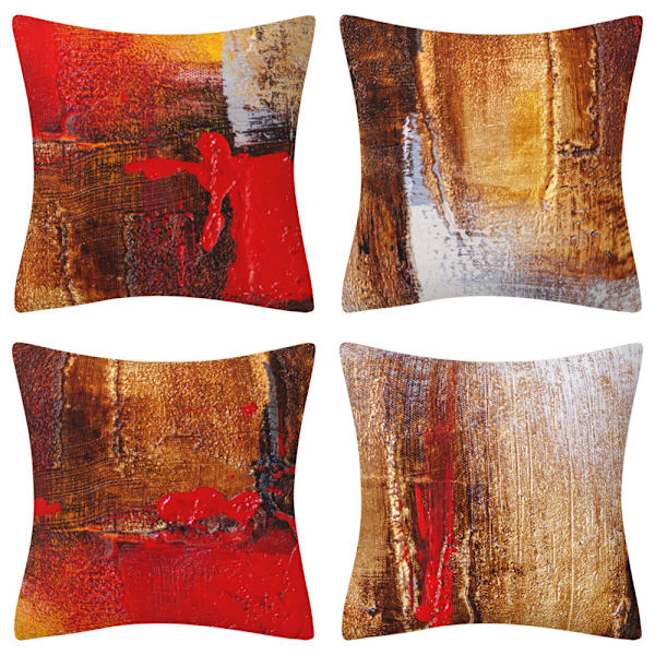 4 ST Inomhus Utomhus Heminredning Kudde Soffa Kuddar Sittdyna Kuddfodral
