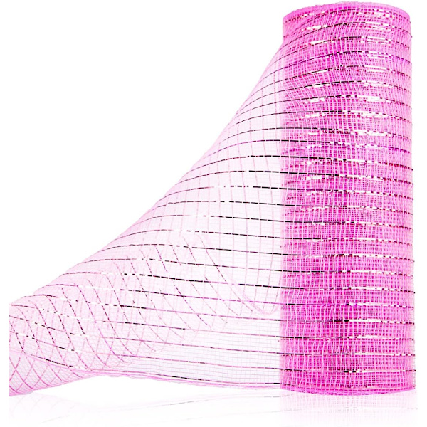 Deco Mesh Bånd, 10 tommer x 30 Fod Hver Rulle Metallic Folie Mesh Bånd til