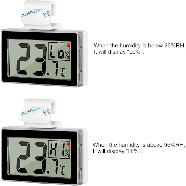 Reptil Digital Termometer og Hygrometer - Med Krog