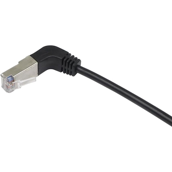 Ethernet-forlengelseskabel. 90 graders bøy Rj45 hann til hunn