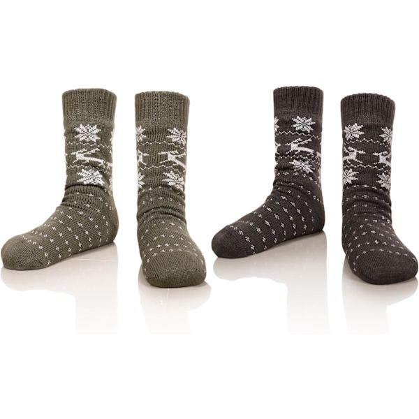 Men's Fuzzy Fluffy Slipper Socks - Warm Winter Thermal Cozy Cabin