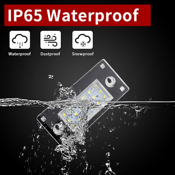 2 st felkodfria LED-bakre registreringsskyltlampor för Audi A3 8L S3, A4 B5 S4 RS4 Avant