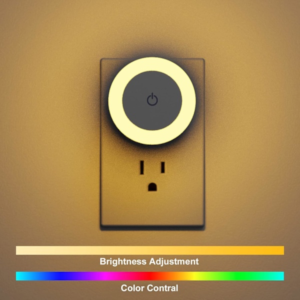 Fargeskiftende nattlampe for barn, fullfarget Rgb LED