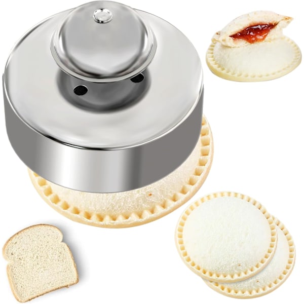 Sandwich Cutter, Uncrustables Sandwich Maker 3.5In Cookie Cutter 304 Rustfritt Stål