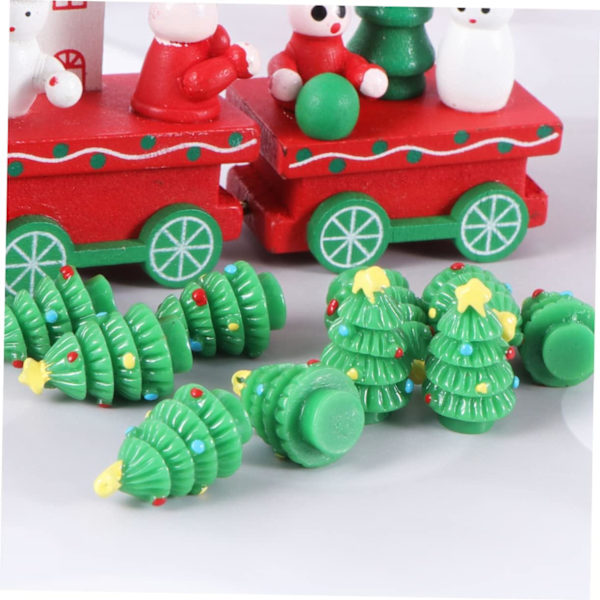 10 st Miniatyr Figur Mini Julgran Prydnad Jul Påse Fyllmedel DIY Jul