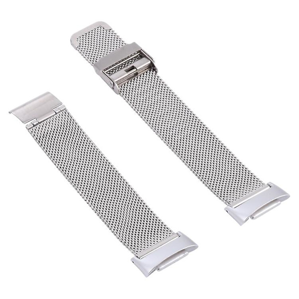 Til Fitbit Charge 5 Milan Stål Dobbelt Spænder Rem Urrem TNB Silver