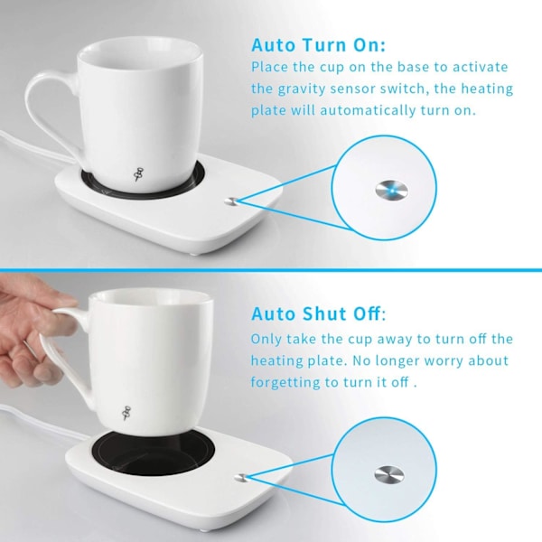 Kaffe Mugg Värmare för Skrivbord Automatisk Avstängning Kopp Värmare för Kontor Hem