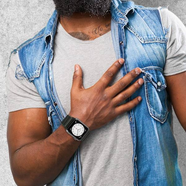 Strækbare nylon solo-remme, der er kompatible med Apple Watch