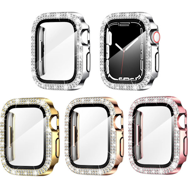 4-pack skärmskydd för Apple Watch 38 mm serie 3/2/1 Bling-fodral