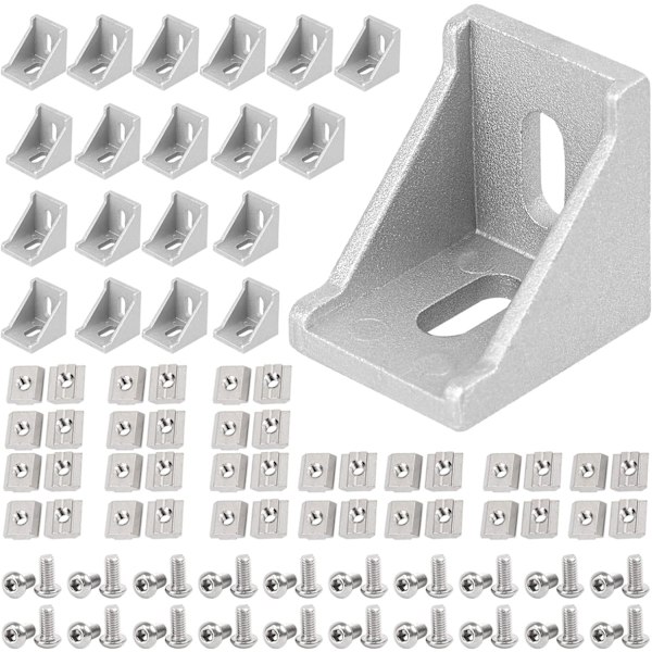 4040 Aluminum Profile Connector Set.20PCS 4040 Corner Bracket + 40PCS