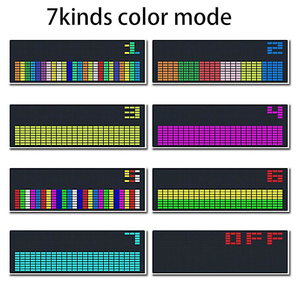Led Music Spectrum Rhythm Lights Röstsensor 1624 Rgb Atmosphere Level Indicator Med Klocka Displa