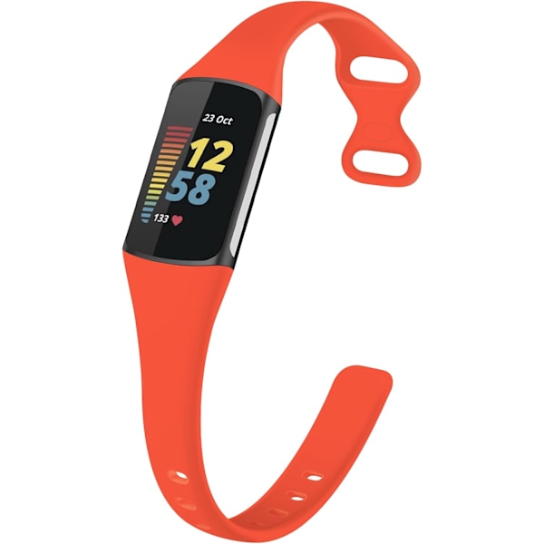 Slanke remmer kompatible med Fitbit Charge 5 - Myk silikon sportsreim for erstatningsklokke