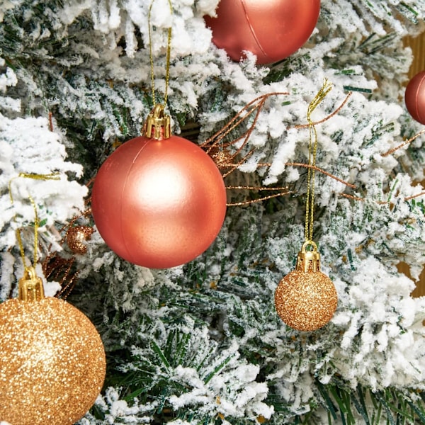 24 stk julekulepynt til jul juletre - 4 stiler uslåelig