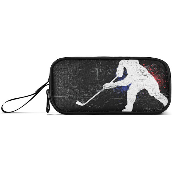 Hockey Sport ncil Cse Lrge Cpcity n Box Mkeup Pouch Holder Orgnizer Sttionery Bg for hool Office College Trvl dults Multicolor-1 Multicolor-1