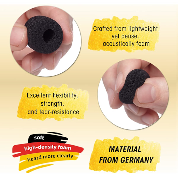 Mikrofon vindruta - 10-pack Mini Foam mikrofonskydd