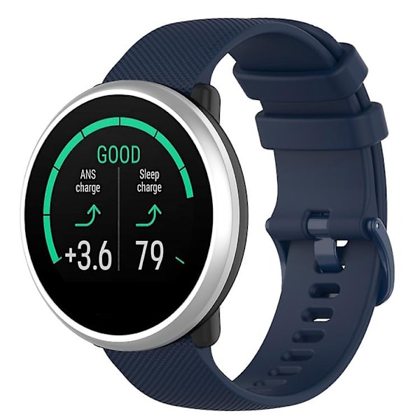 För Polar Ignite 20mm Liten Rutiga Textur Silikon Armband Rem TYR Navy Blue