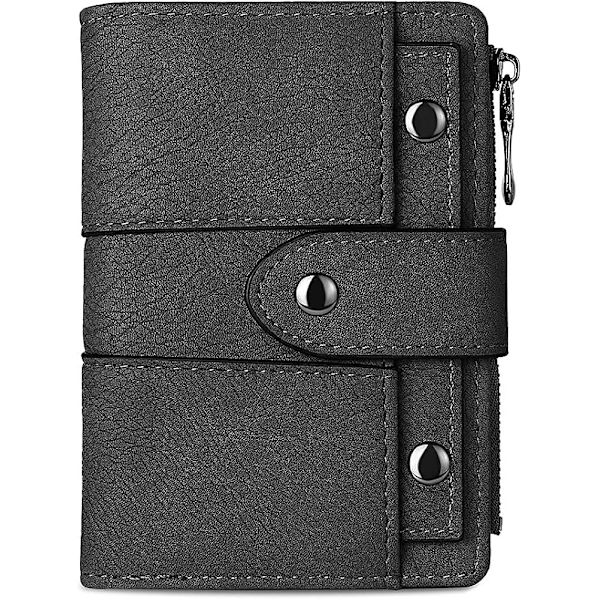 Liten plånbok för kvinnor Läder Bifold Multi Mini-korthållare