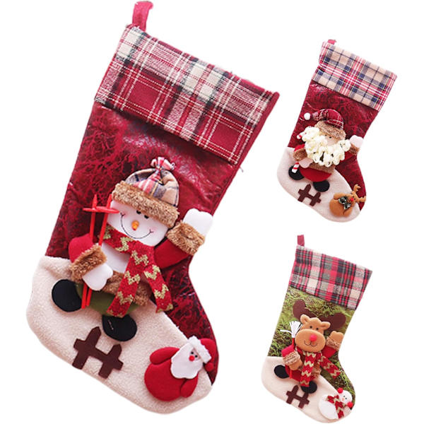Julstrumpa Tomtestrumpa, Julsäckor Hängande Strumpor Julgodispåse Julstrumpor Ornament För Jul