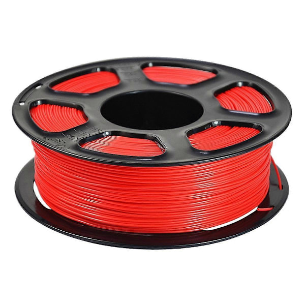 PLA 3D-printer Filament, Nøje Spolede PLA Filament 1.75mm Passer til de fleste FDM 3D-printere, 1KG Spole PLA Filament Rød