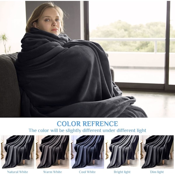 Fleece tæppe, Full/Queen Size tæppe - blødt letvægts mikrofiber
