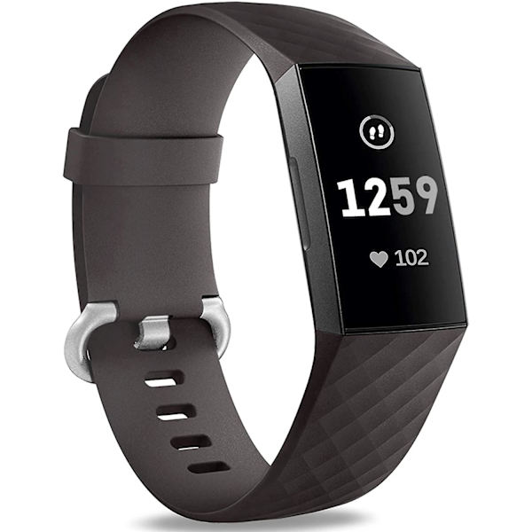 Vattentät ersättningsklockarmband Fitness Sport Band Armband Kompatibel med Fitbit Charge 4 / Fitbit Charge 3 Se- Flerfärgad Dark Brown Large