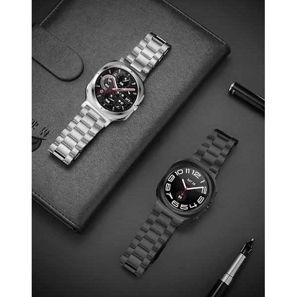 Til Galaxy Watch Ultra Bands 47mm (2024), No Gap Business Metal Rustfrit Stålarmbånd Udskiftningsrem Mænd Kvinder til   Galaxy Watch 7 Ultra