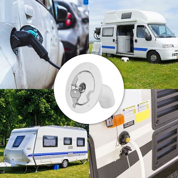 Låsbart vanddæksel til RV-campingvogn friskvandsindløb