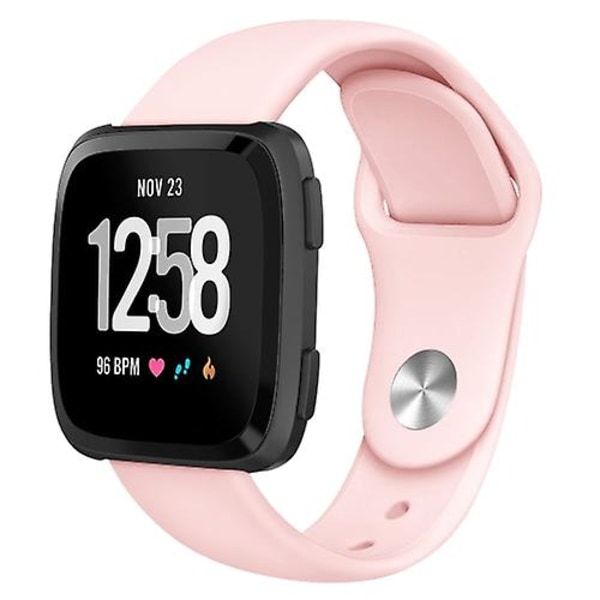 Til Fitbit Versa 2 / Fitbit Versa Lite Solid Color Silikonurrem TRS Pink