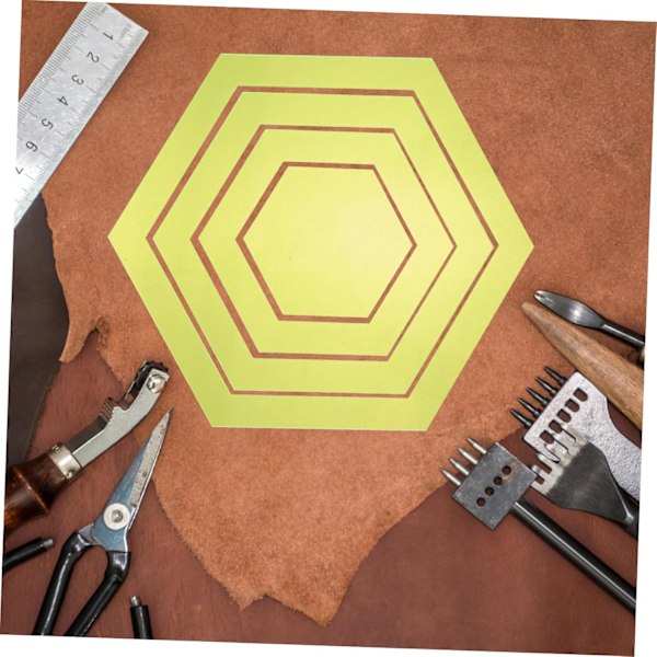 Hexagon Sy Skabeloner (4stk) - Akryl Quilt Formet Skabeloner til DIY Syning